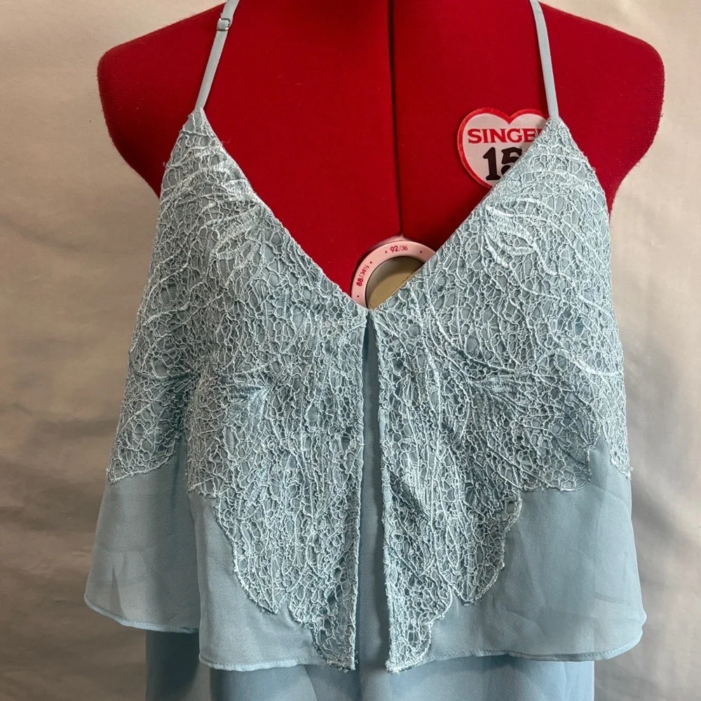 Marciano Light Blue Lace Overlay Chemise MM234 - Picture 2 of 12